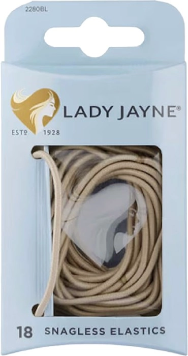 Lady Jayne Super Hold Thin Elastics Blonde 18 Pack