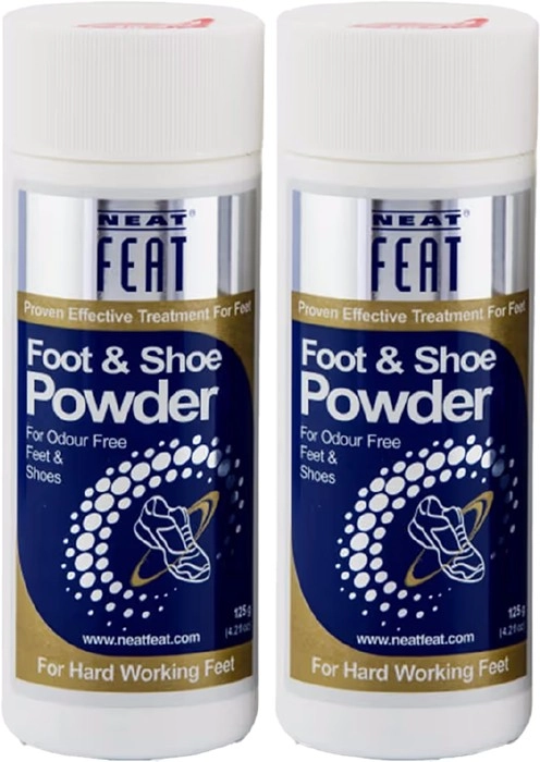 Neat Feat Foot & Shoe Powder Odour Elimnating 2 x 125g