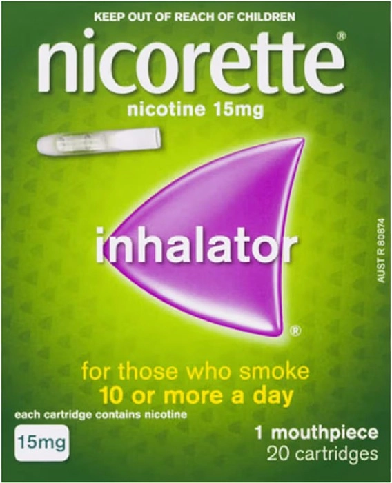 Nicorette Quit Smoking Inhalator 15mg 20 Pack