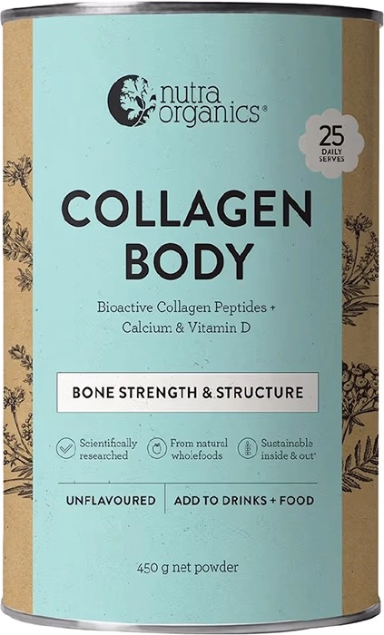 Nutra Organics Collagen Body Bone Strength & Structure Powder 450g