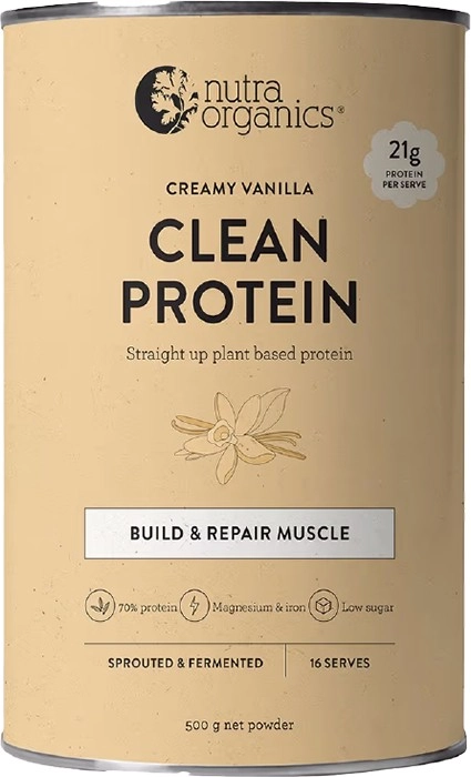 Nutra Organics Plant Based Clean Protein Creamy Vanilla 500g