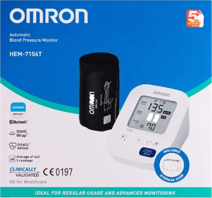 Omron HEM7156T Bluetooth Automatic Blood Pressure Monitor