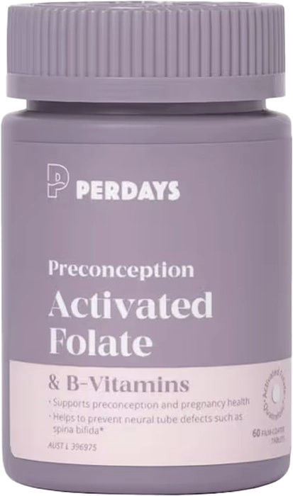 Perdays Preconception Activated Folate & B-Vitamins 60 Tablets