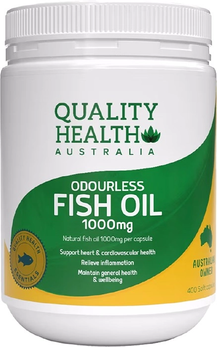 Quality Health Odourless Fish Oil 1000mg 400 Capsules