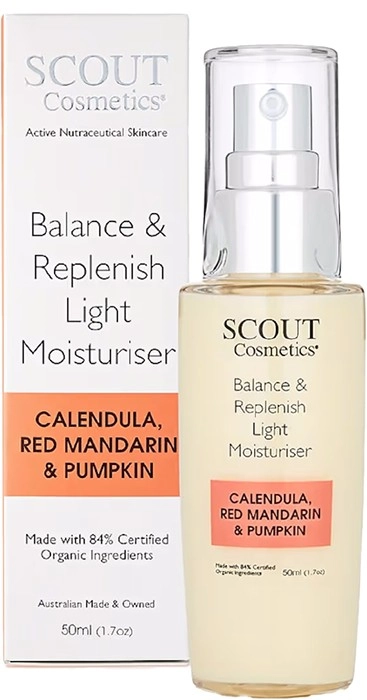 Scout Balance and Replenish Light Moisturiser Calendula, Red Mandarin & Pumpkin 50ml