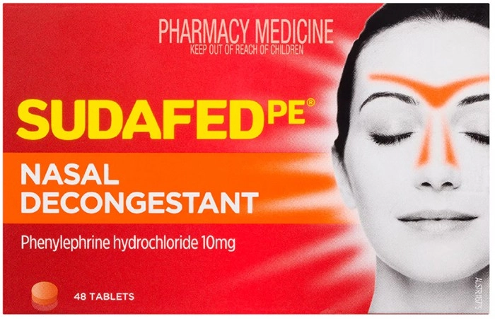 Sudafed PE Nasal Decongestant 48 Tablets