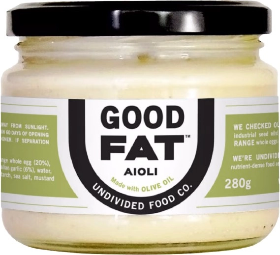 Undivided Food Co Good Fat Aioli 280g Jar