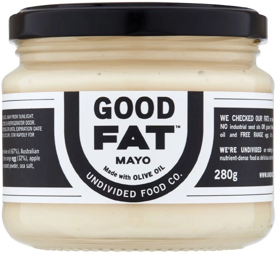 Undivided Food Co Good Fat Mayo 280g Jar