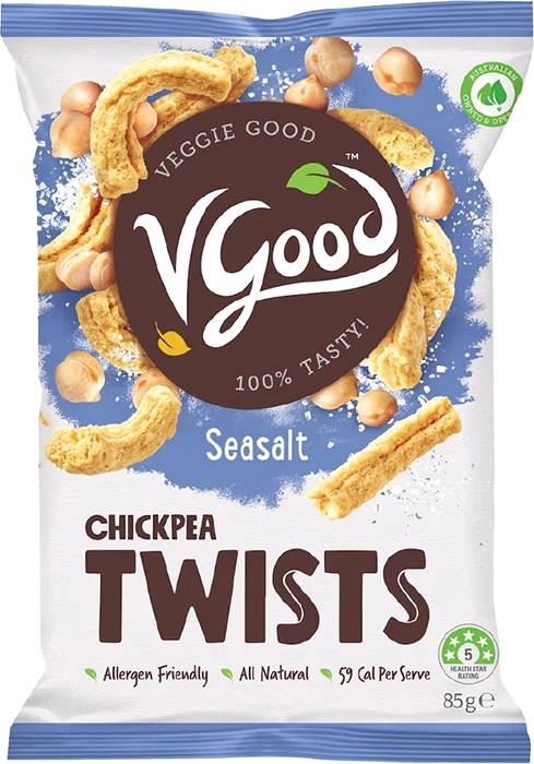 VGood Chickpea Twists Sea Salt 85g