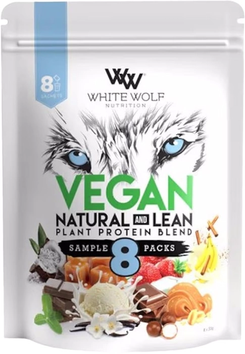 White Wolf Nutrition Natural+lean Blend Sampler 8 x 30g