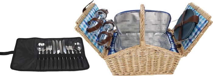 Wanderer 4P Wicker Picnic Basket