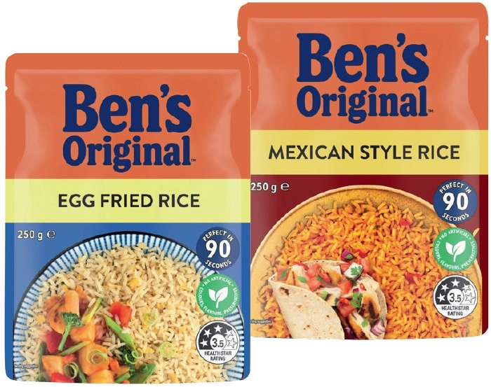 Ben's Original Rice 240‑250g Selected Varieties