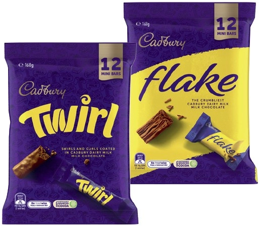 Cadbury Share Pack 120-180g Selected Varieties