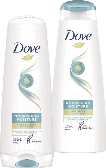 Dove Shampoo or Conditioner 320mL Selected Varieties