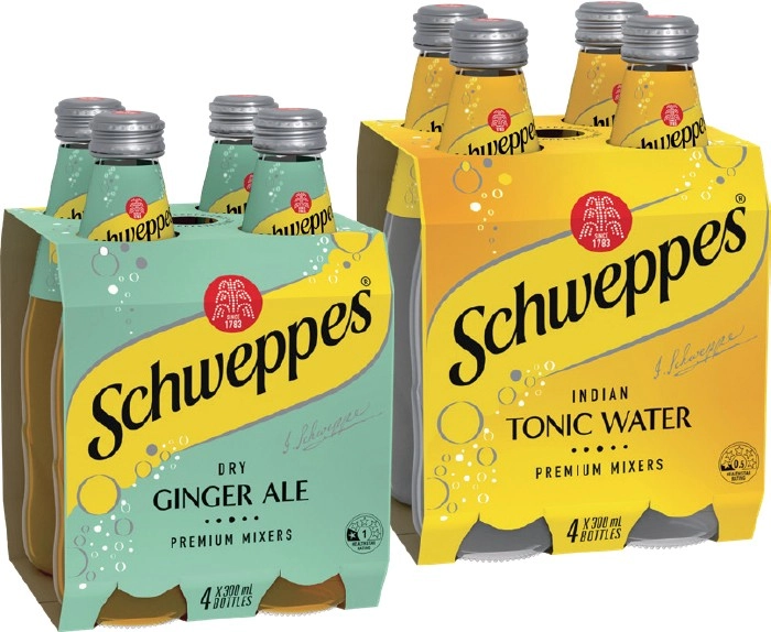 Schweppes Mixers 4x300mL Selected Varieties