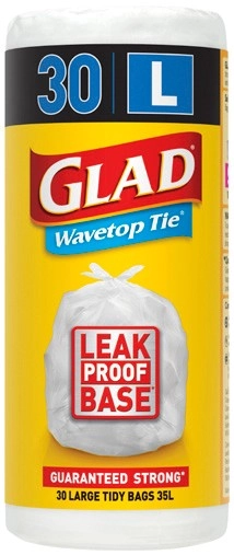 Glad Wavetop Tie Garbage Bags 20‑40 Pack Selected Varieties