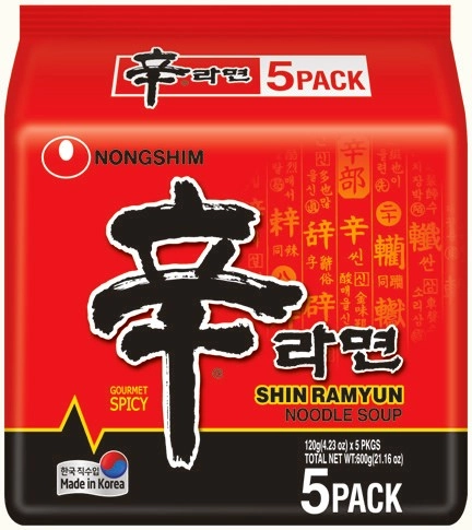 Nongshim Instant Noodle 5 Pack Selected Varieties