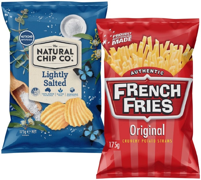 The Natural Chip Co. Chips, French Fries or Samboy 175g Selected Varieties