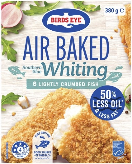 Birds Eye Air Baked Southern Blue Whiting Fish Fillets 380g