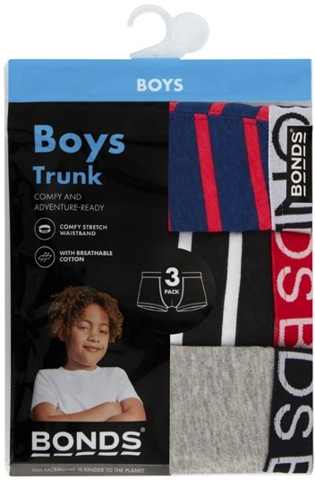 Bonds Kids Boys Trunk 3 Pack