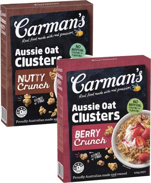 Carman's Crunchy Oat Clusters 450g