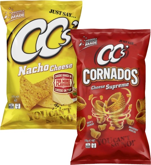 CC's or Cornados Corn Chips 110g-175g