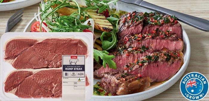 Coles Australian No Added Hormones Beef Rump Steak