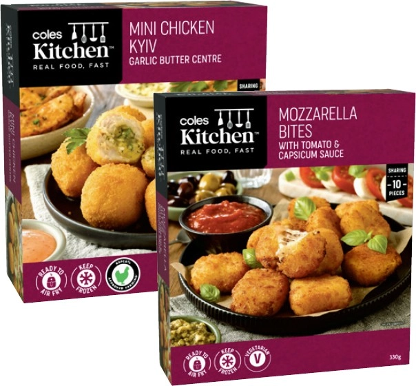 Coles Kitchen Entertaining Snacks 160g-330g