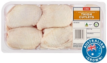 Coles RSPCA Approved Chicken Thigh Cutlets