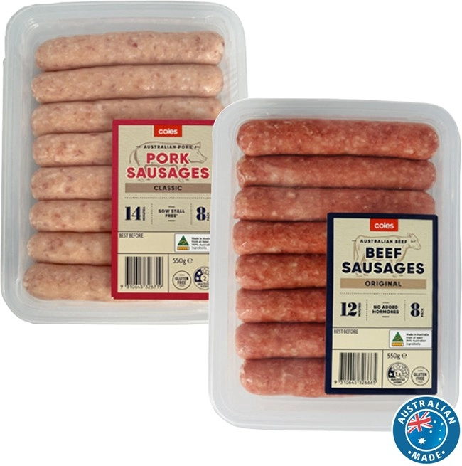 Coles Sausages 550g