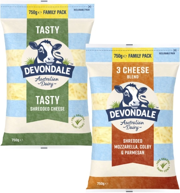 Devondale Shredded Cheese 750g