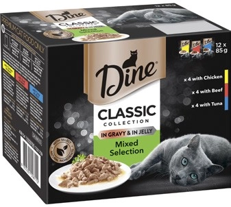 Dine Classic Collections Cat Food Pouch 12x85g