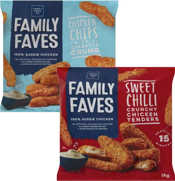 Family Faves Chicken Tenders or Chips 1kg