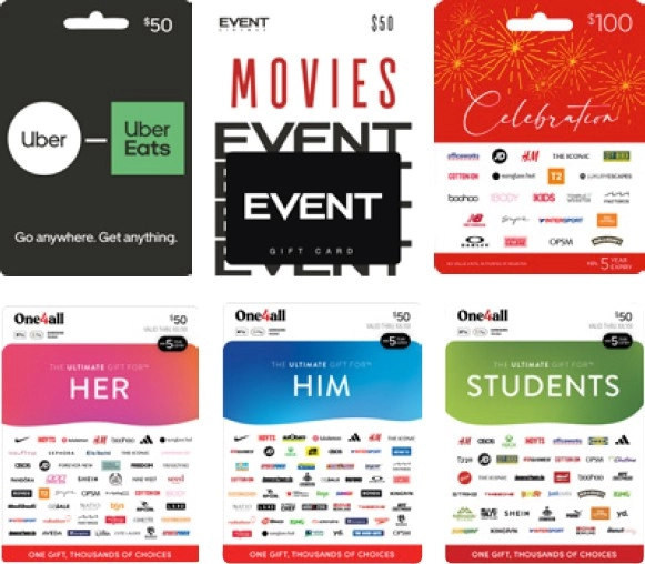 Flybuys 20x Points on Uber/Uber Eats, Event Cinemas, Celebration, RedBalloon, Ultimate Her, Ultimate Him and Ultimate Students Gift Cards When You Swipe Your Flybuys Card at the Checkout