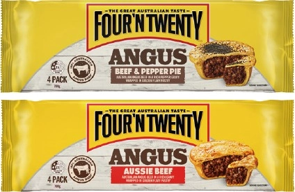 Four'N Twenty Angus Meat Pies 4 Pack 700g