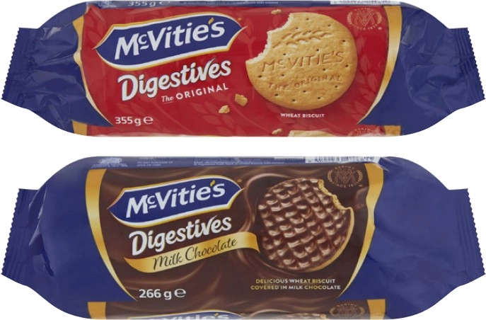 McVitie's Digestives Plain or Chocolate Biscuits 266g-355g