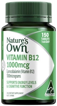 Nature's Own Vitamin B12 1000mcg Tablets 150 Pack