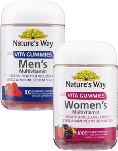 Nature's Way Adult Vita Gummies Men's or Women's Multivitamin 100 Pack