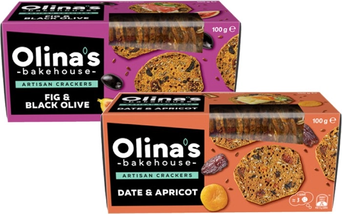 Olina's Artisan Crackers 90g-100g