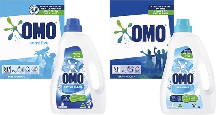 Omo Laundry Liquid 2 Litre or Powder 2kg