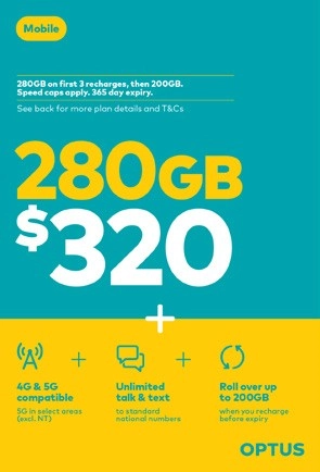 Optus $320 Prepaid SIM Starter Kit