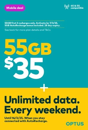 Optus $35 Prepaid SIM Starter Kit