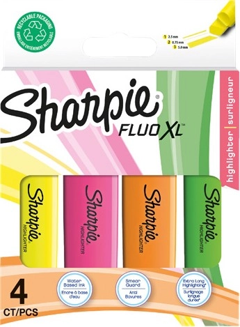 Sharpie Fluo XL Highlighters 4 Pack