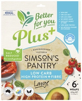 Simson's Pantry Better For You Wraps 420g