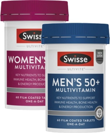 Swisse Ultivite Multivitamins 50+ Tablets 60 Pack