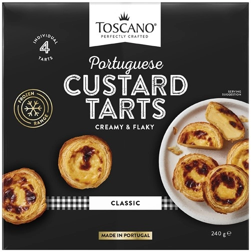 Toscano Portuguese Custard Tarts 4 Pack 240g