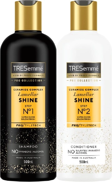 Tresemmé Lamellar Shine Shampoo or Conditioner 500mL