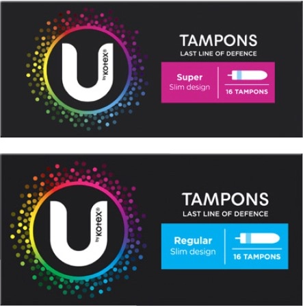 U By Kotex Tampons Regular or Super 16 Pack