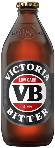 Victoria Bitter Low Carb Bottles 24x375mL