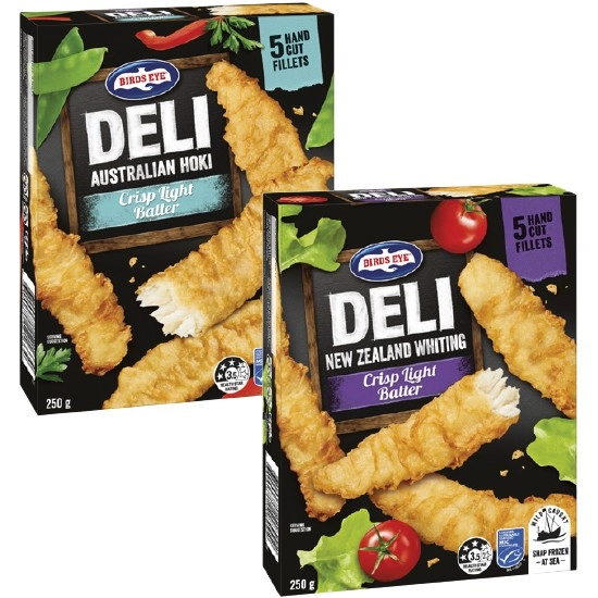 Birds Eye Deli Fish or Snacking Varieties 225-250g